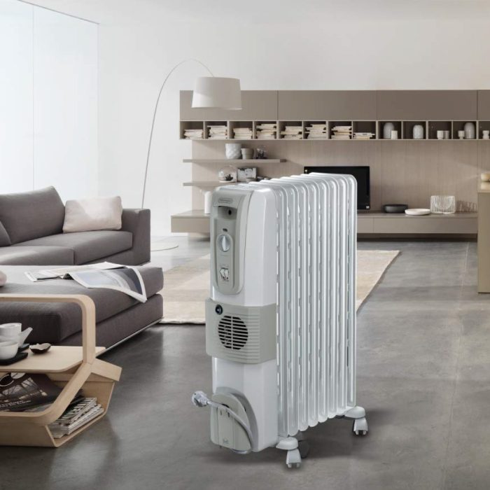 ⁦دفاية زيتية ديلونجي 9 ريشة + مع مروحة DL KH770925V⁩ - الصورة ⁦2⁩