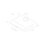 ⁦شفاط حائط 90 سم اليكا ستيل KREA-ST-IX-F90⁩ - الصورة ⁦3⁩