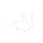 ⁦شفاط هرمي 90 سم اليكا ستيل MISSY IX/A/90⁩ - الصورة ⁦4⁩